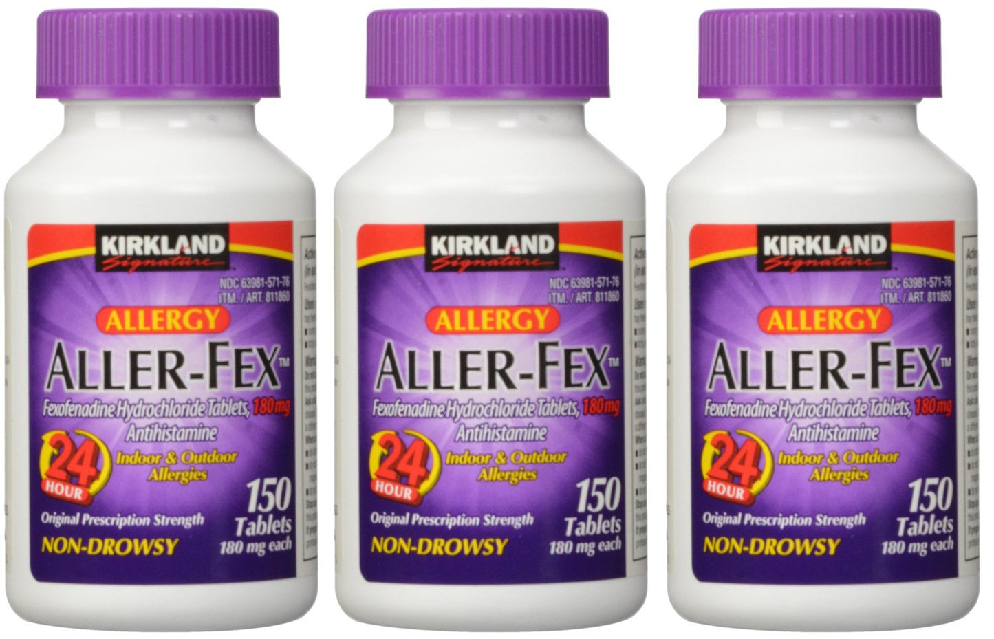 Kirkland Signature, Aller Fex qzRcJ 180 mg 150 Tablets (Pack of 3)