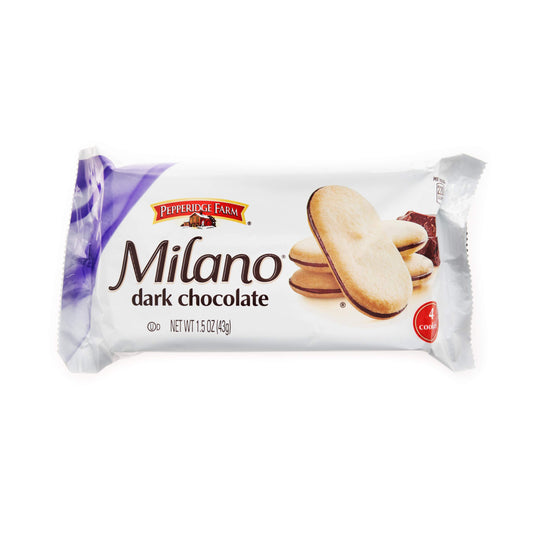 Pepperidge Farm Milano Cookies Foodservice Snack Packs, Dark Chocolate, 1.5 Oz, Pack of 60
