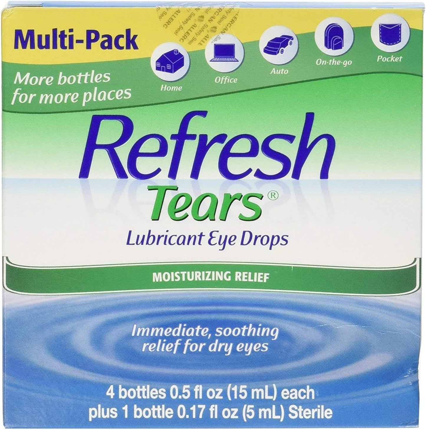 Refresh Tears Eye Drop Lubricant 4 x 15ml Bottles + 1 Bonus 5ml Bottle