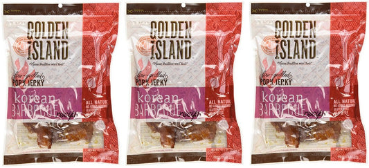 Golden Island Natural Style Pork Jerky, Korean Barbecue Recipe, 14.5oz (Pack of 3)