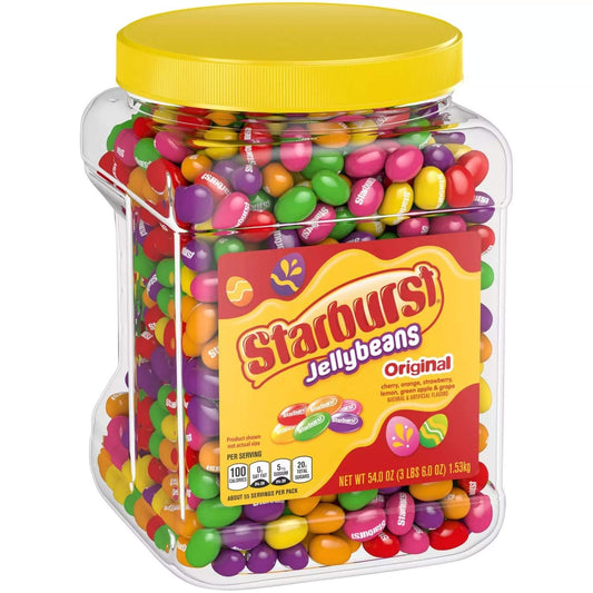 Starburstt Original Assorted Jelly Beans Chewy Candy Resealable Jar (54 oz.)
