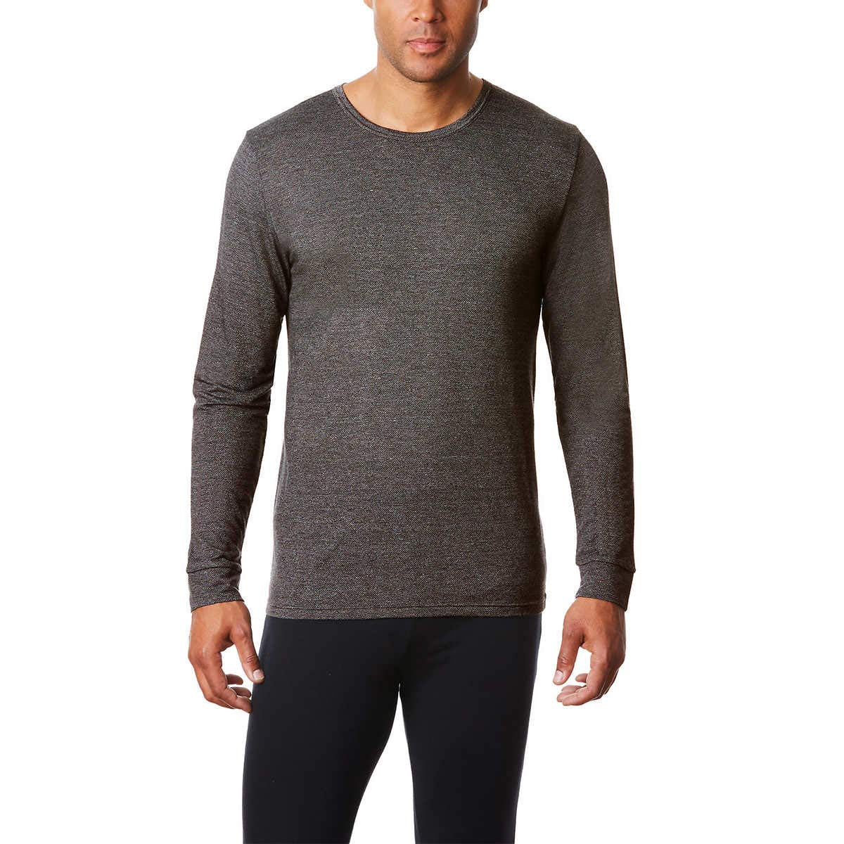 32 Degrees Weatherproof Mens Long Sleeve Crew Neck XL Heather Grey