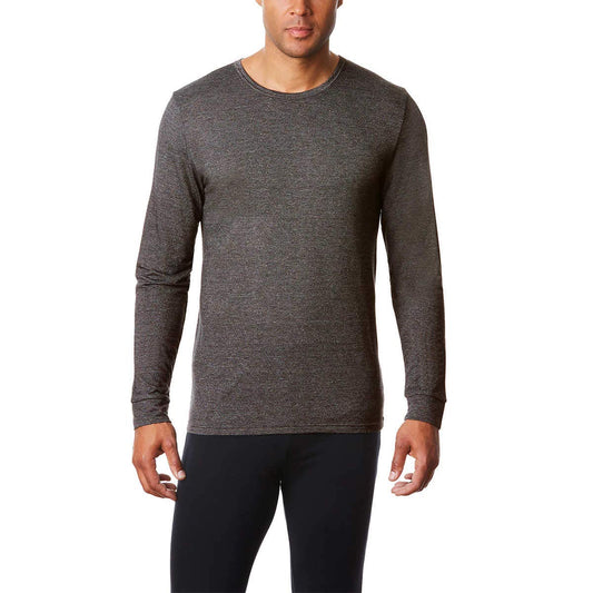 32 Degrees Weatherproof Mens Long Sleeve Crew Neck XL Heather Grey