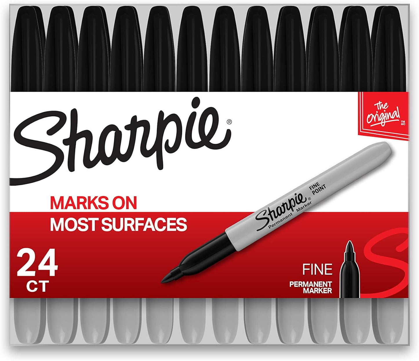 Sharpie Permanent Markers | Fine Point | Black | 24 Count
