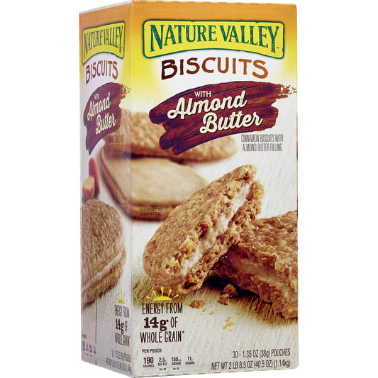 Nature Valley Nature Valley Almond Butter Breakfast Biscuit (30 X 1.35 Ounce) Total Net Wt (40.5 Ounce),
