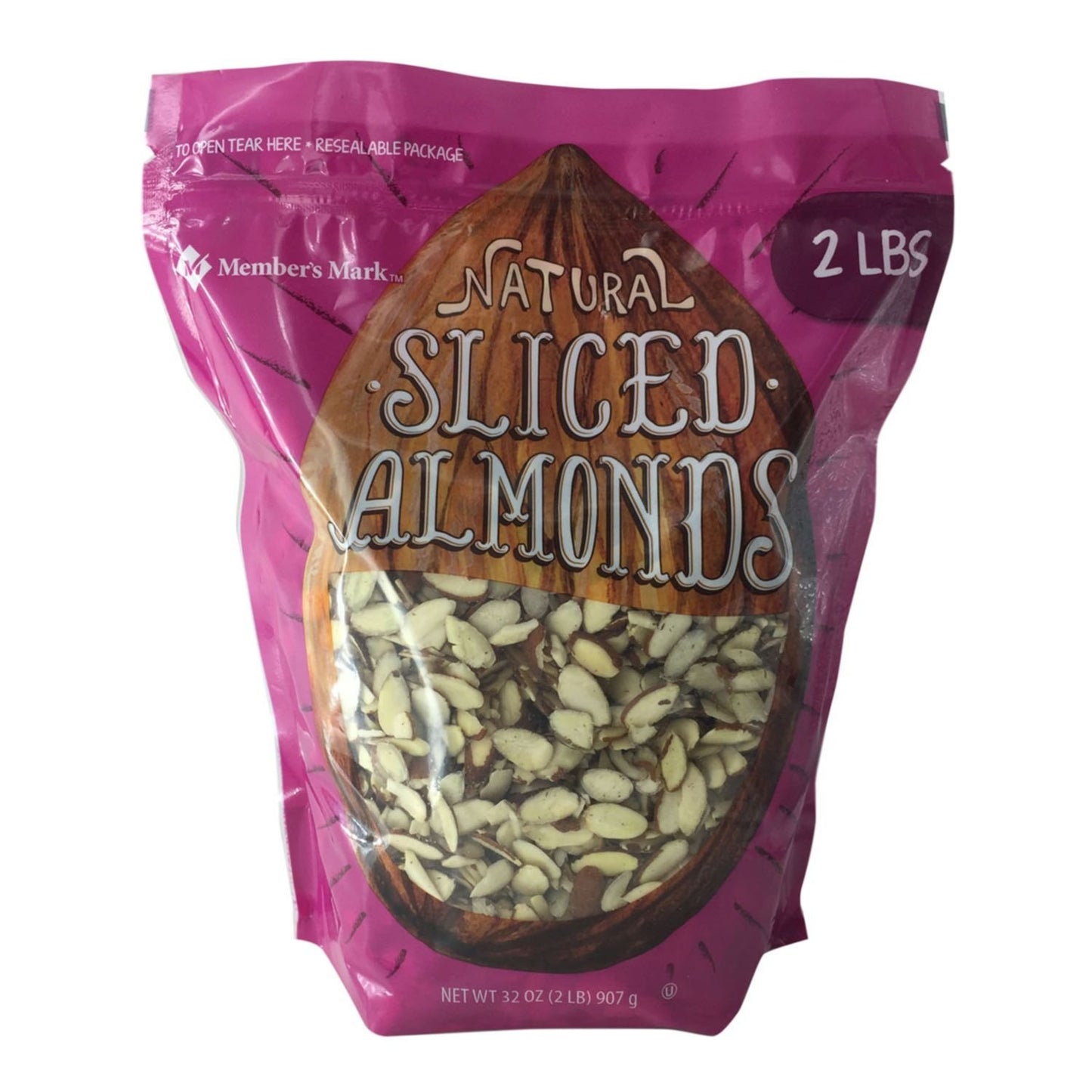 Member's Mark Natural Sliced California Almonds, 32 Ounce