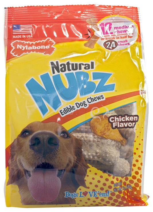 Nylabone Nubz Chicken Dog Chews 12 count