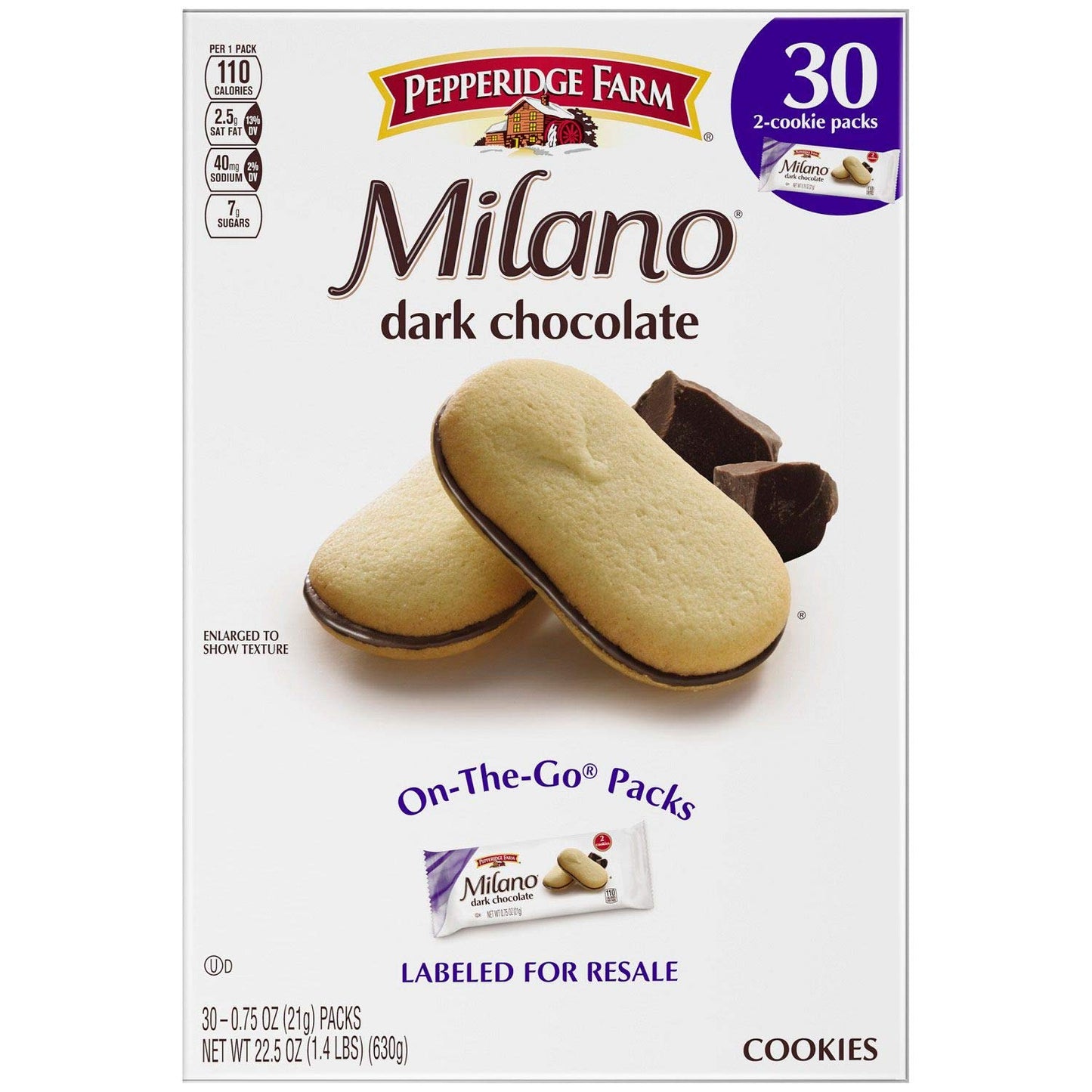 Pepperidge Farm Milano Dark Chocolate Cookies 30 pk. A1