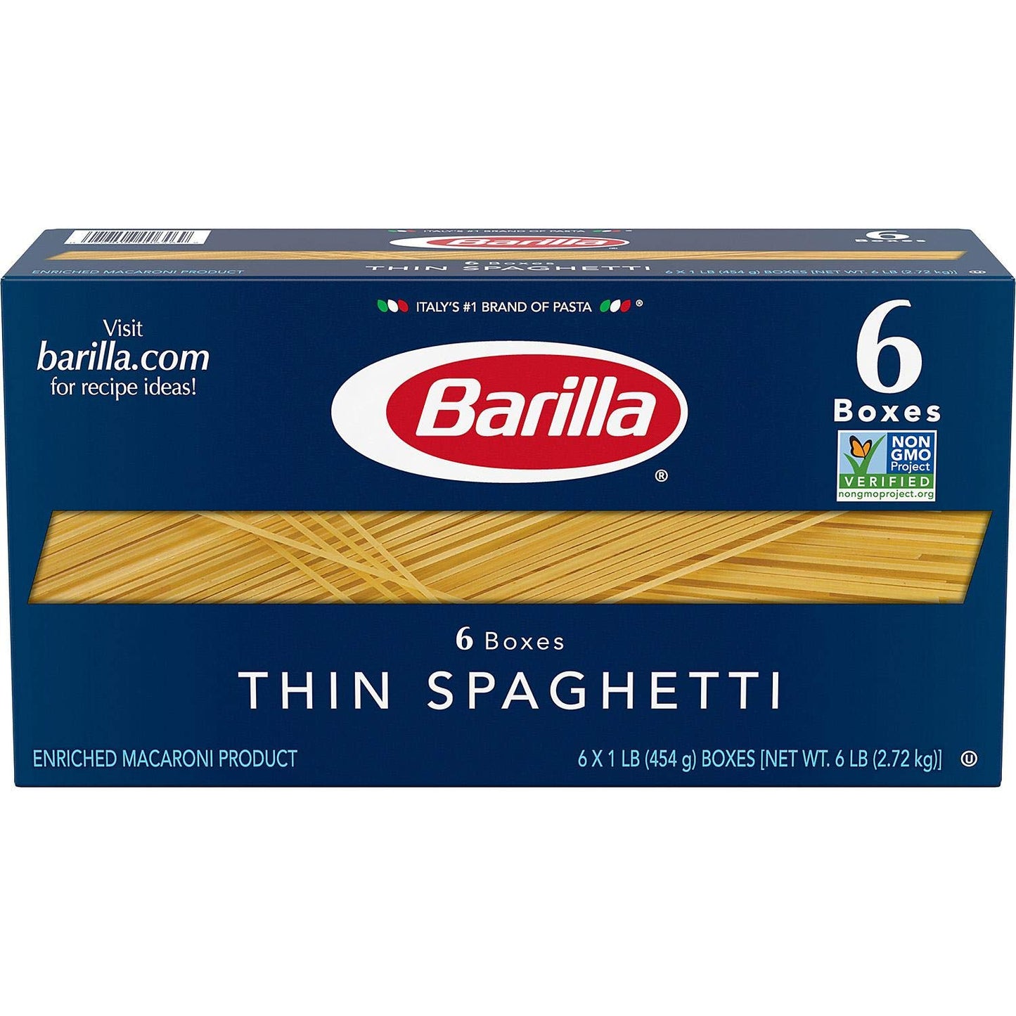 Barilla Whole Grain Spaghetti Pasta, 6 Count