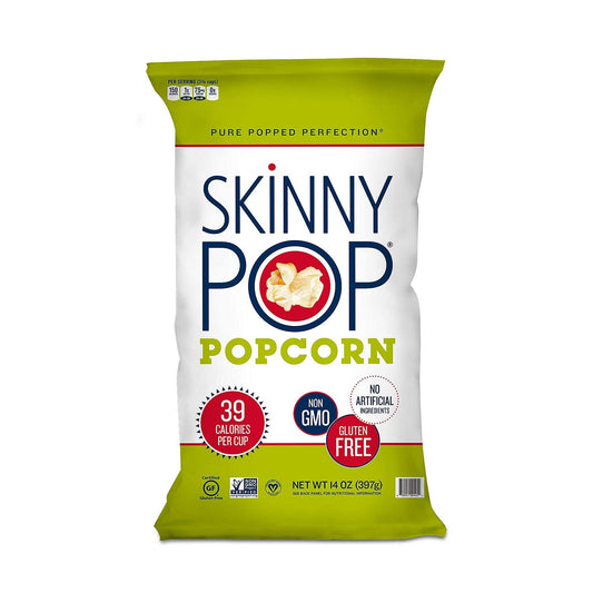 Original Skinny Pop, All Natural Popcorn Gluten FREE - NON GMO 14 oz (Pack of 2)
