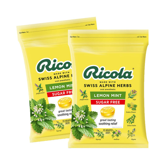 Ricola Sugar Free Lemon Mint Cough Drops, 210 Drops