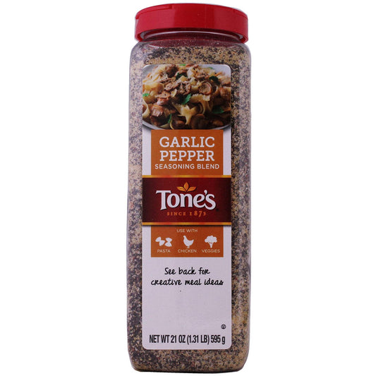 Tone's Garlic Pepper Blend - 22 oz. shaker