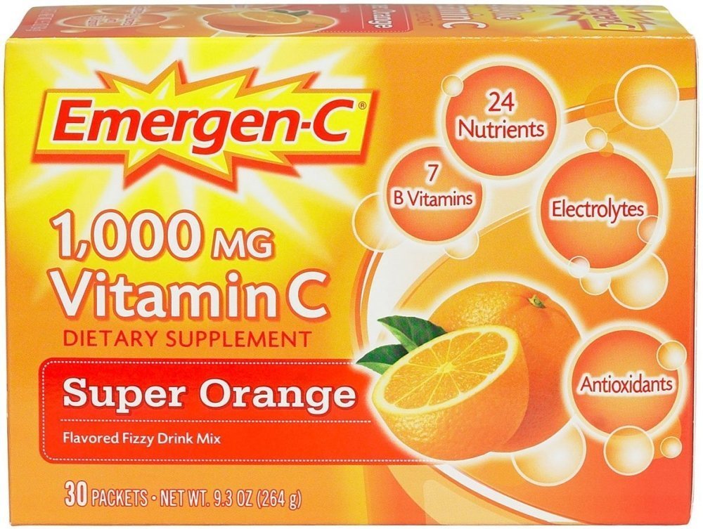 Emergen-C Super Orange Vitamin C - 30 Count (Pack of 4) (Packaging may vary)