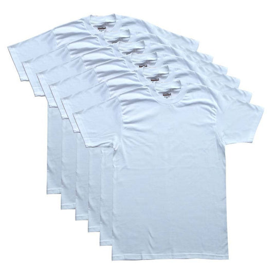 Kirkland Signature Mens 6Pack Crew Neck TShirts 100% Cotton Tagless, XLarge , White6pc