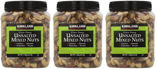 Kirkland Signature, Extra KDkIi Fancy Unsalted Mixed Nuts 40 Ounce (Pack of 3)