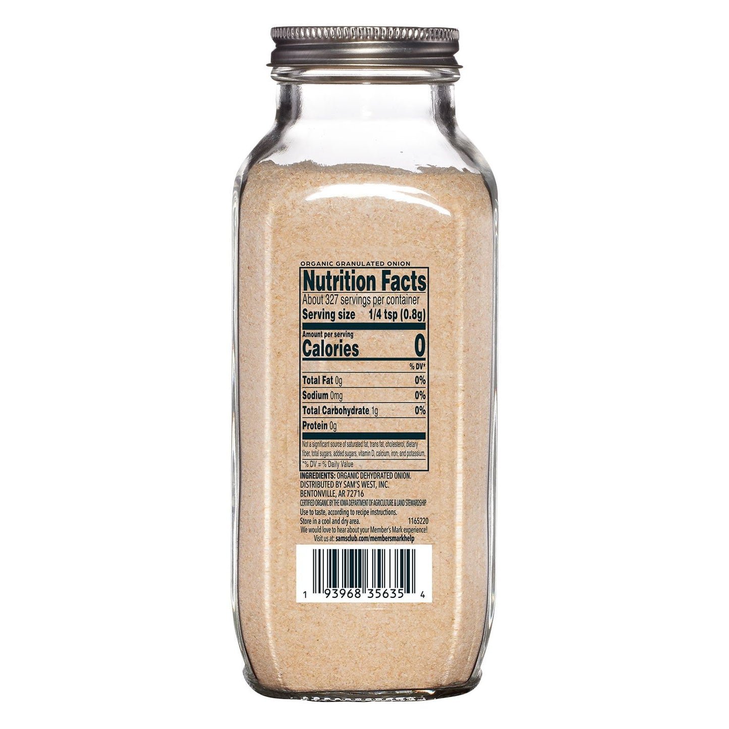 Member's Mark Organic Granulated Onion Powder, 9.25 oz.