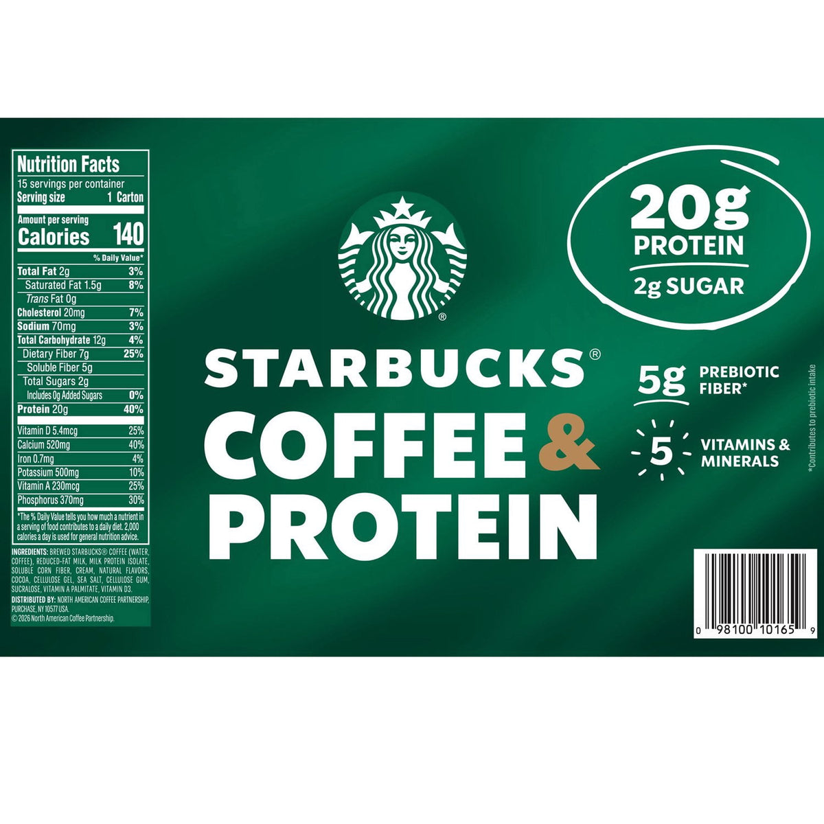 Starbucks Coffee & Protein Cafe Mocha Drink, 11 oz., 15 pk.
