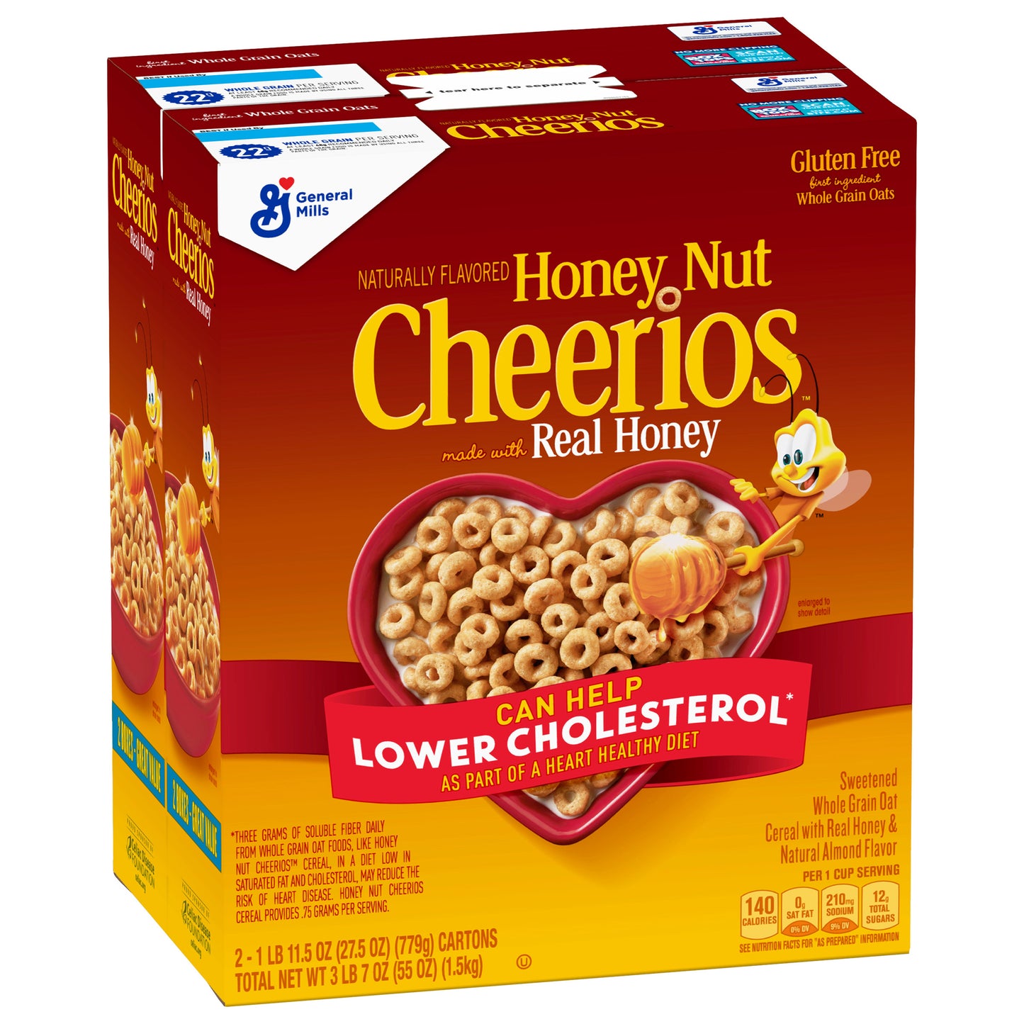 General Mills Honey Nut Cheerios 2/27.5 oz