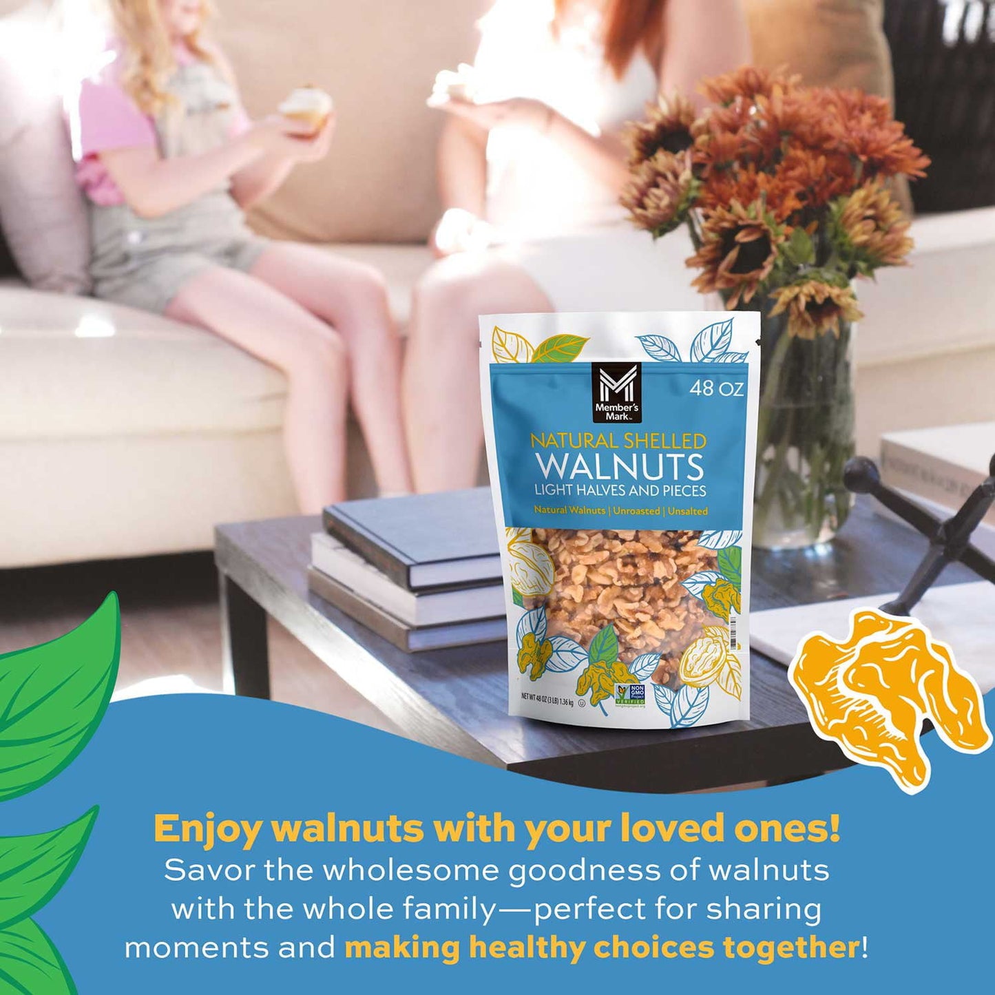 Member's Mark Natural Shelled Walnuts, 48 oz.