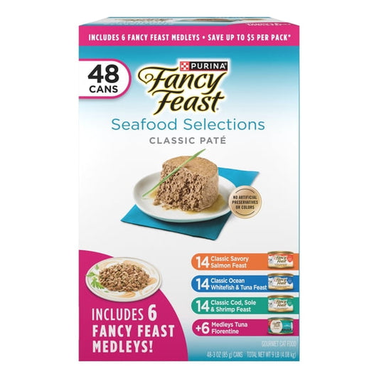 Purina Fancy Feast Variety Pack, Wet Cat Food, 48 ct., 3 oz., Choose Flavor