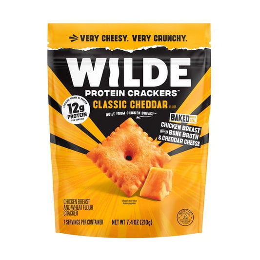 WILDE Protein Crackers Classic Cheddar, 7.4 oz.