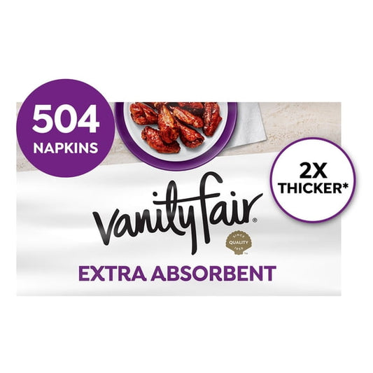 Vanity Fair Extra Absorbent 2-Ply White Paper Napkins, 6 pk., 504 ct.