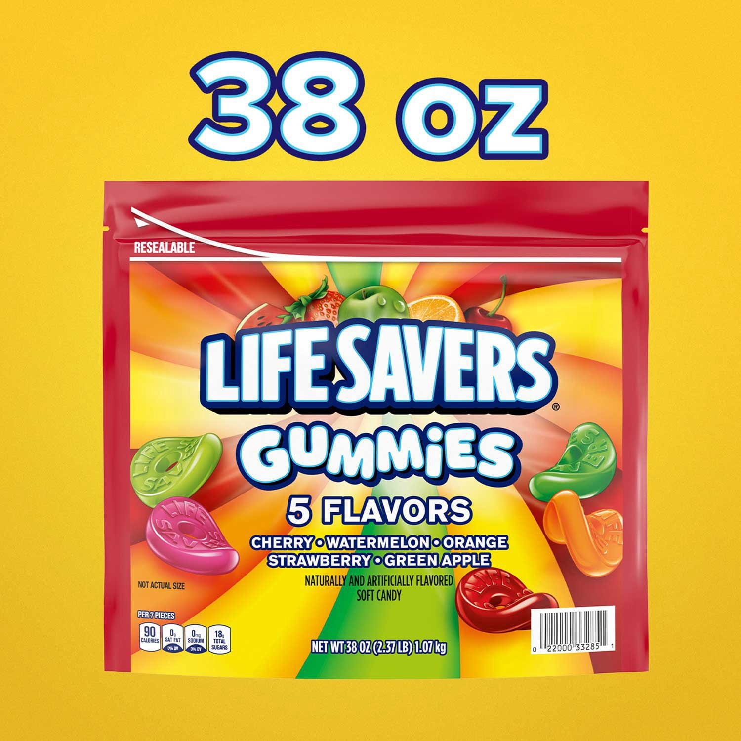 Life Savers Gummies 5 Flavors Gummy Candy, 38 oz.