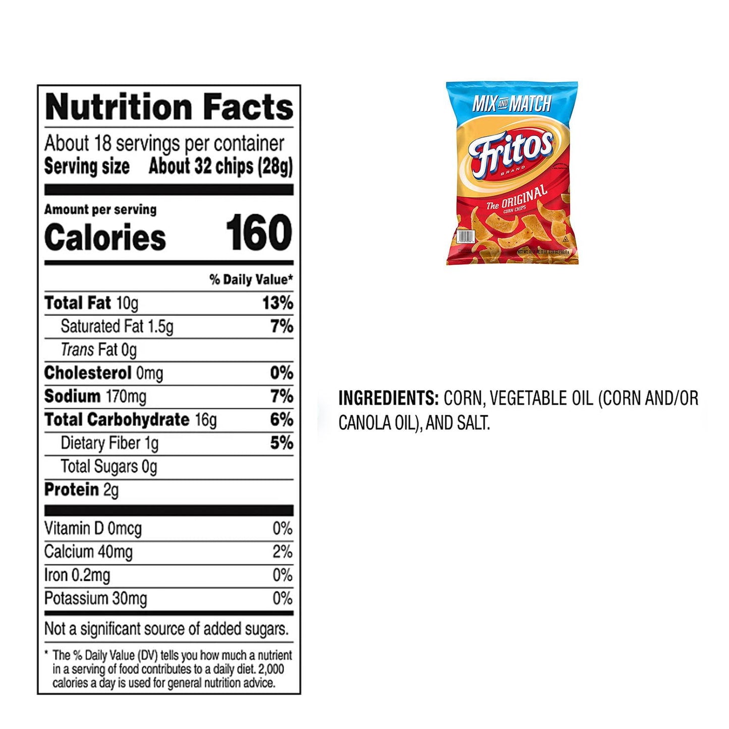 Fritos The Original Corn Chips, 18.125 oz.