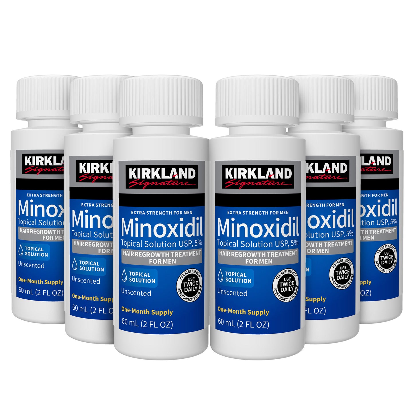 KIRKLAND SIGNATURE MENS 5% MINOXIDIL 2 FL OZ 6-PACK