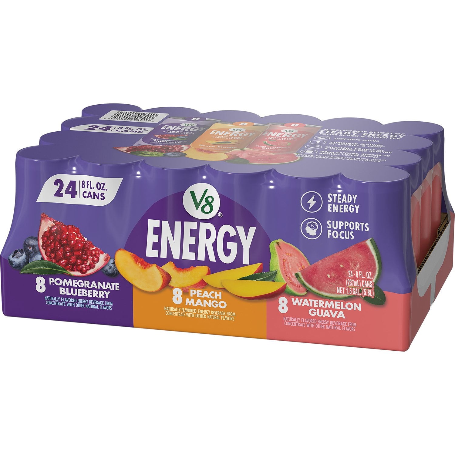 V8 Energy Drinks Variety Pack, 8 fl. oz., 24 pk.
