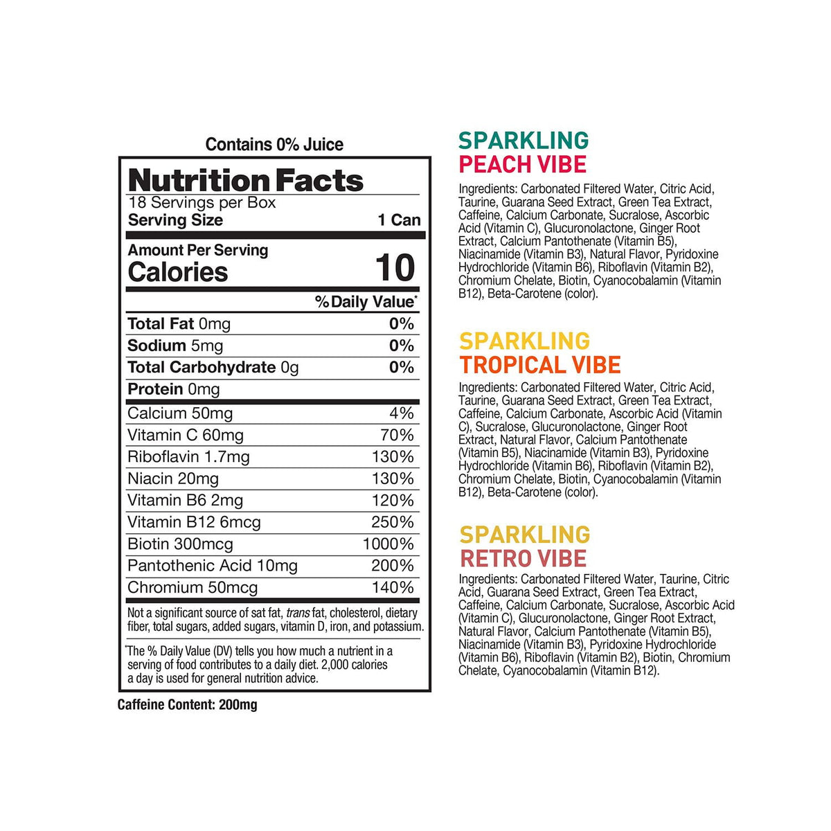 Celsius Live Fit Sparkling Vibe Variety Pack 12 fl. oz., 18 pk.