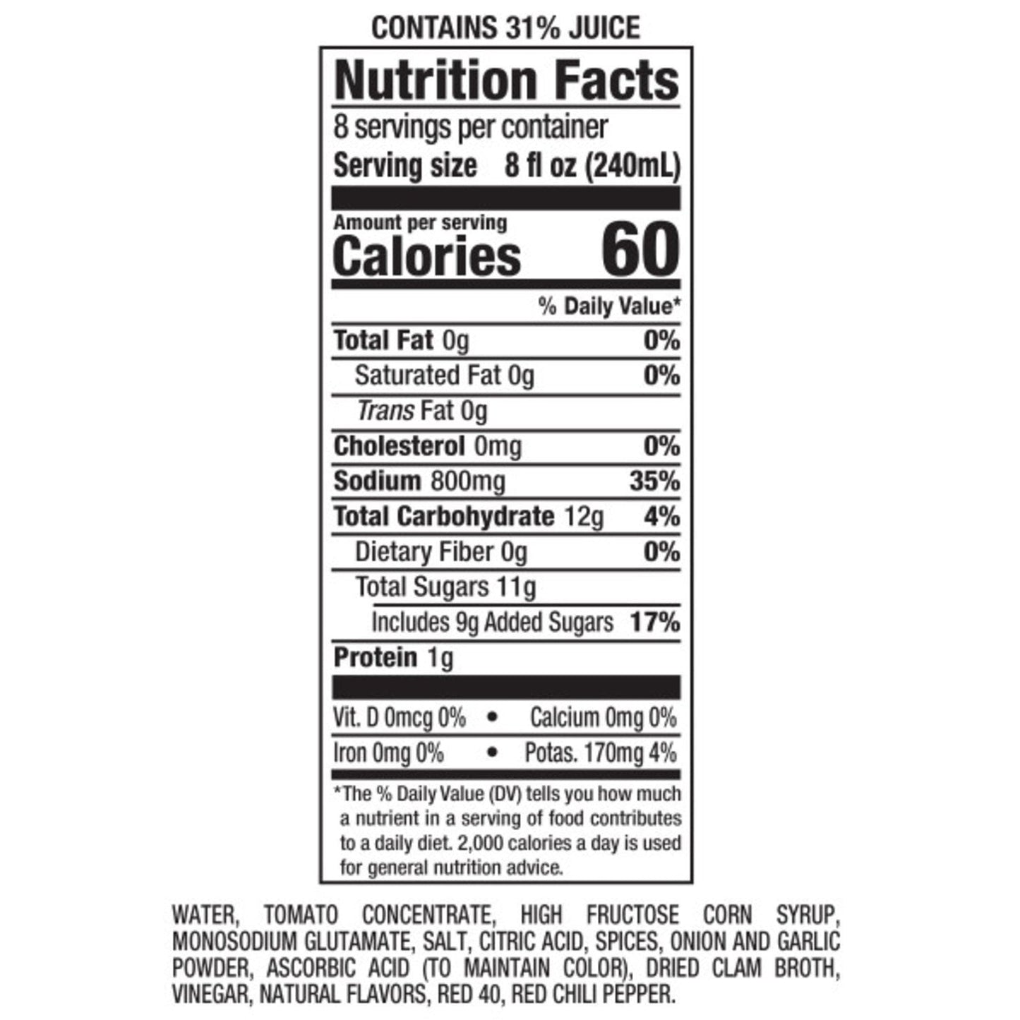 Clamato Original Tomato Cocktail 64 fl. oz., 2 pk.