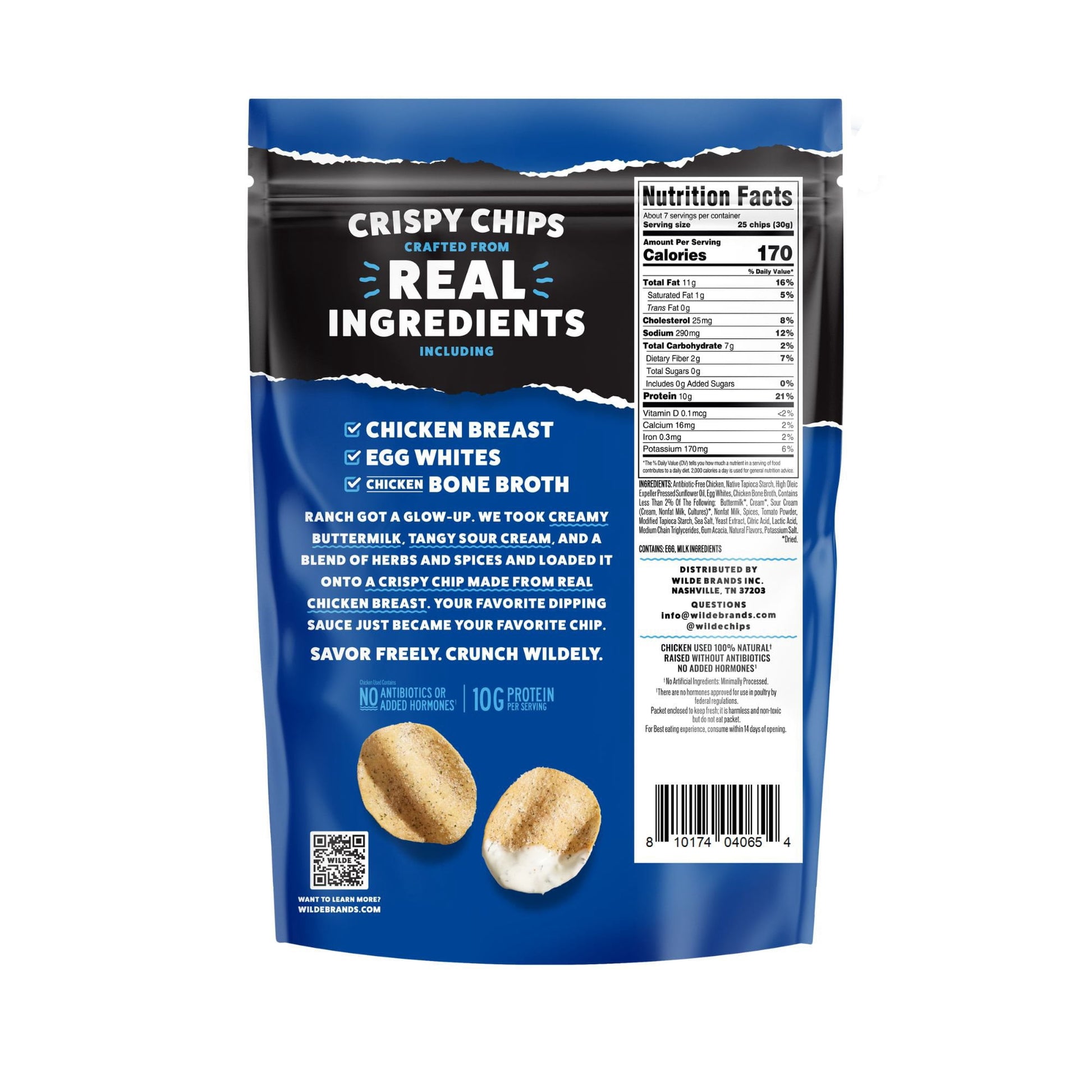 WILDE Protein Chips Ranch, 7 oz.