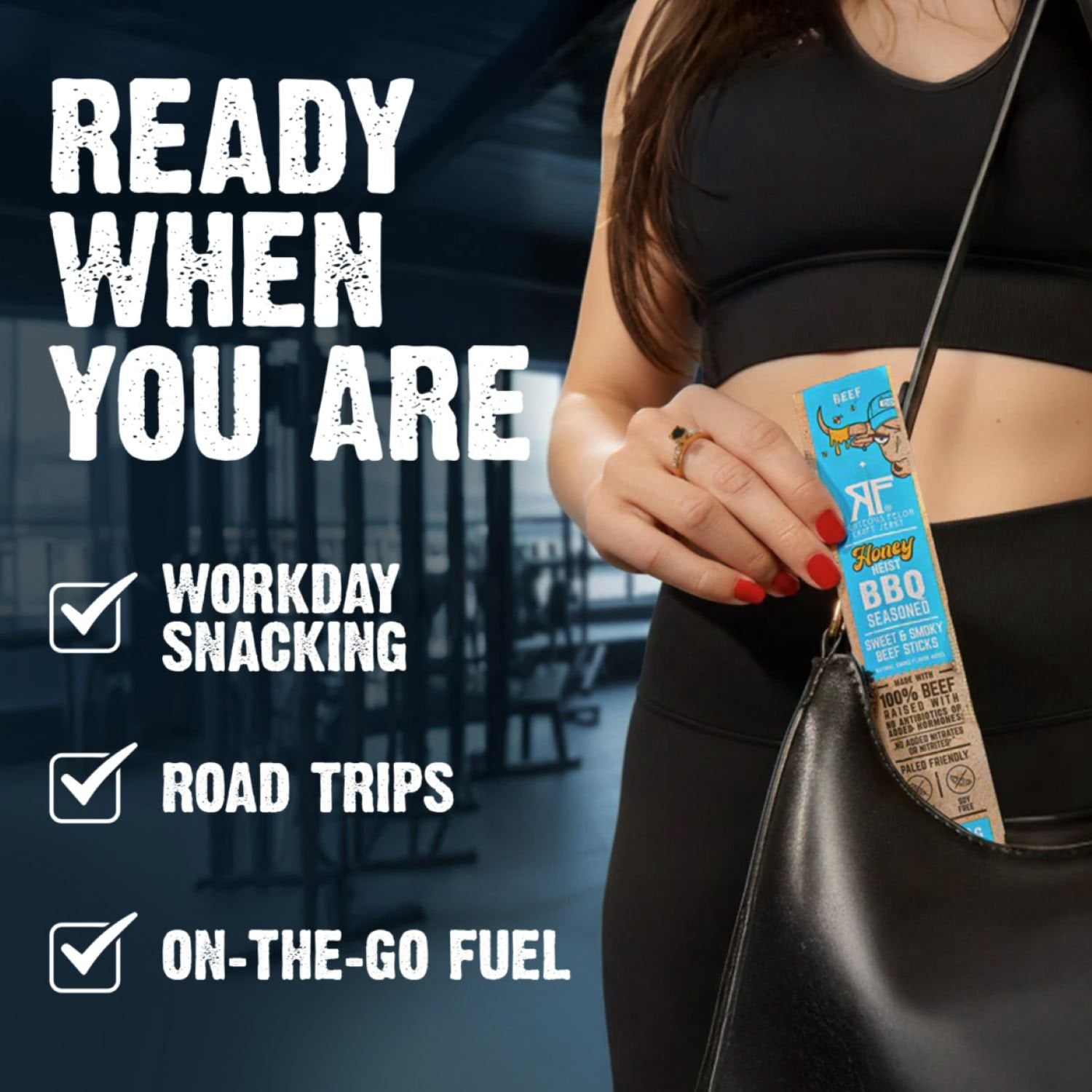 Righteous Felon BBQ Seasoned Grass-Fed Beef Sticks, 10 oz.
