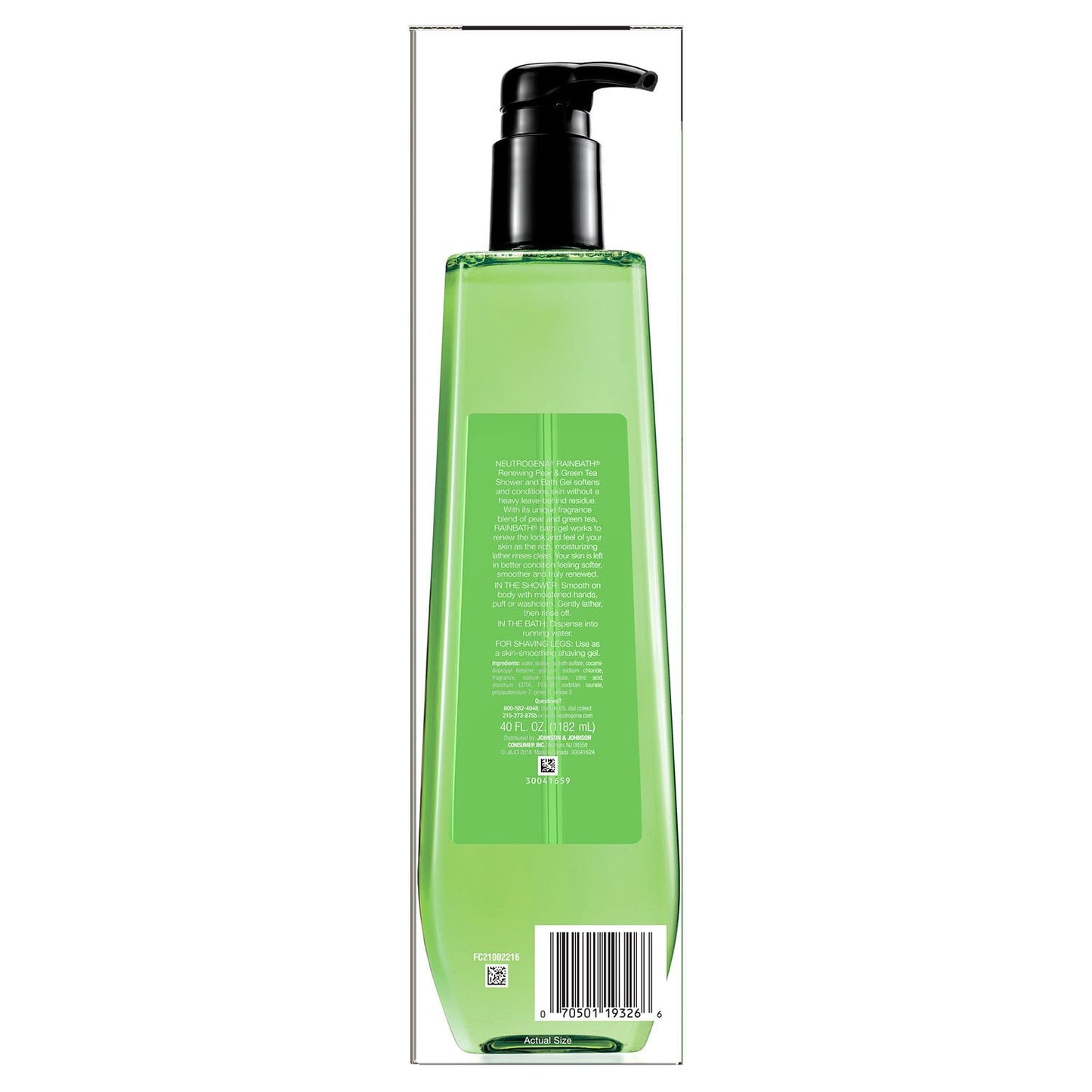 Neutrogena Rainbath Renewing Shower and Bath Gel, Pear & Green Tea, 40 fl. oz.