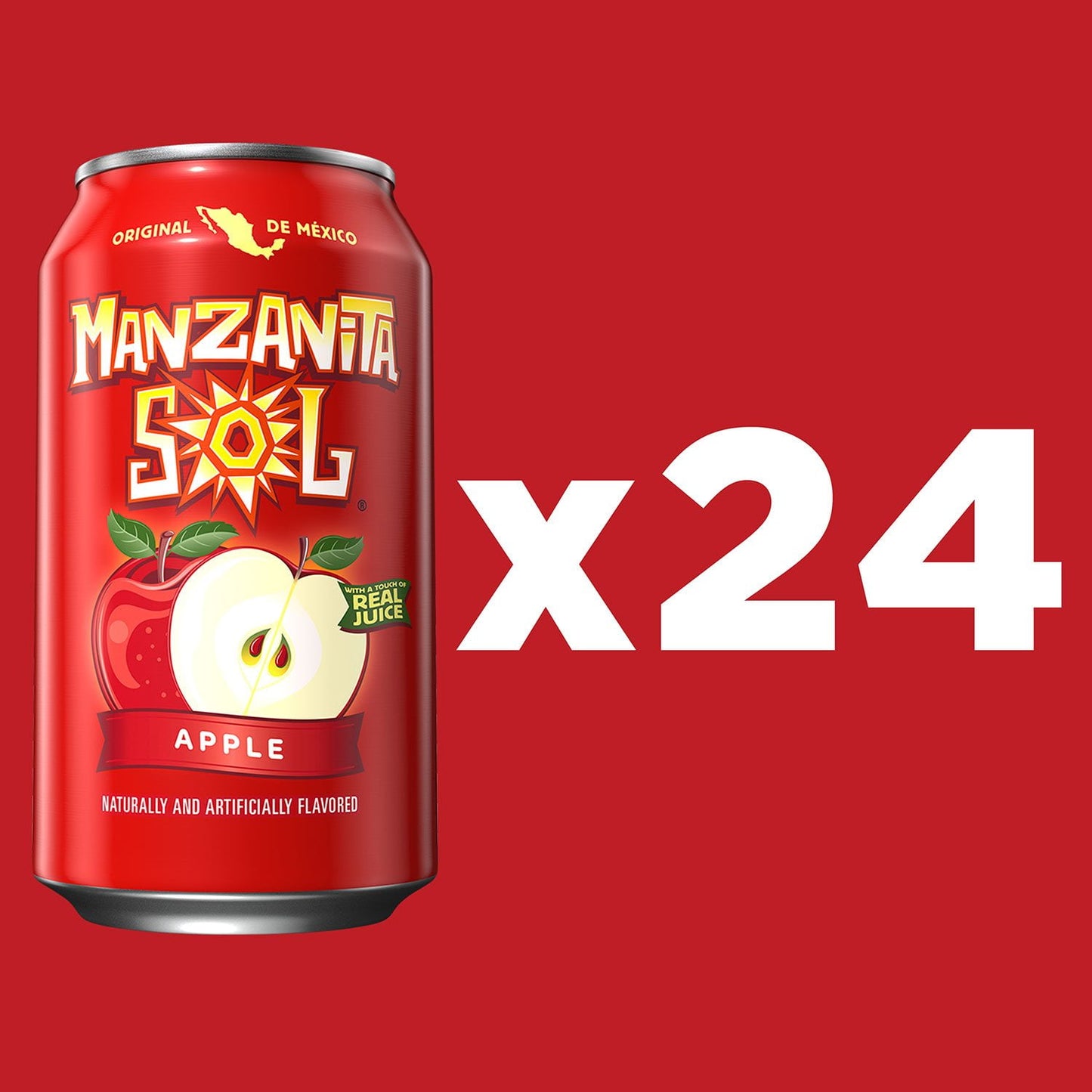 Manzanita Sol Soda Apple 12 fl. oz., 24 pk.
