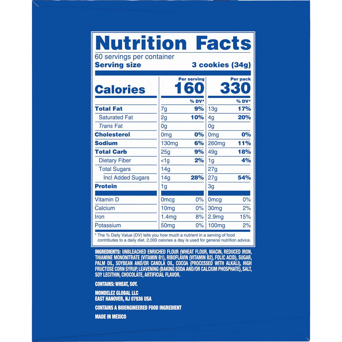 OREO Chocolate Sandwich Cookies, 2.4 oz., 30 pk.