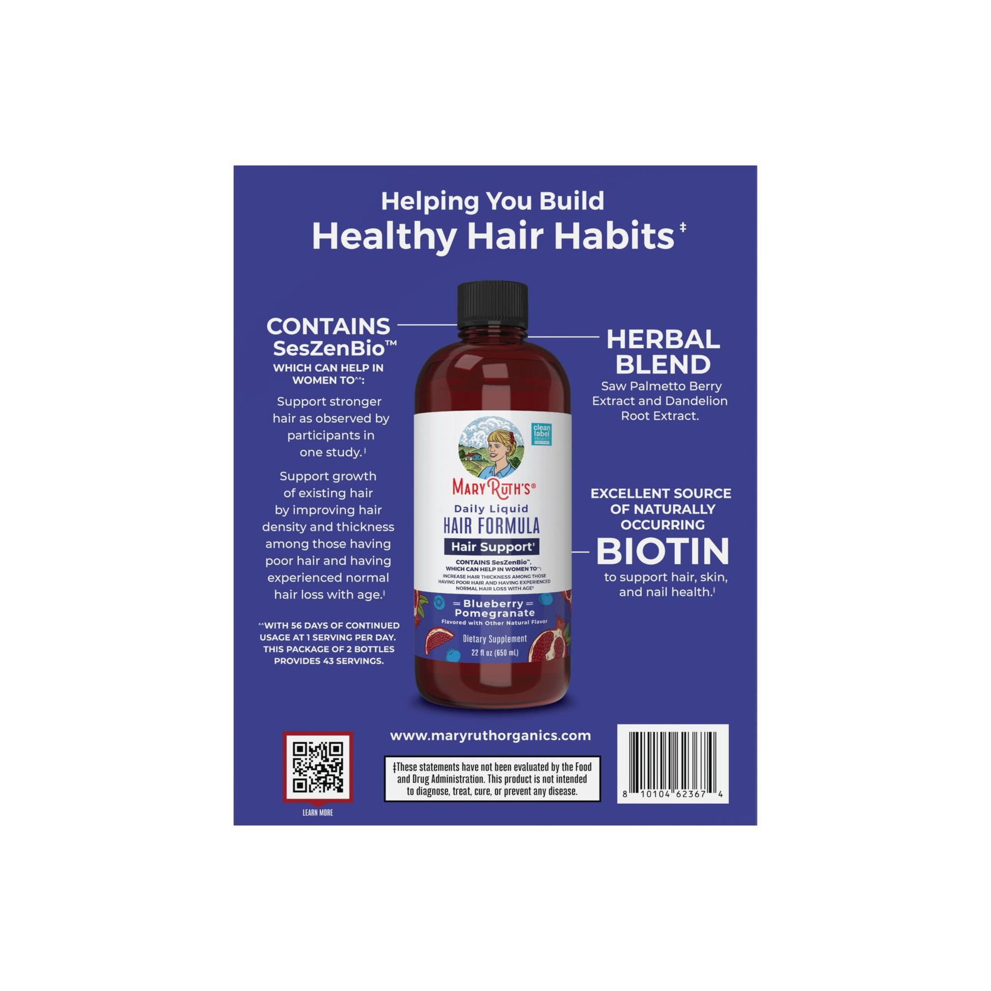 MaryRuth's Daily Liquid Hair Formula 22 fl. oz, 2 pk.