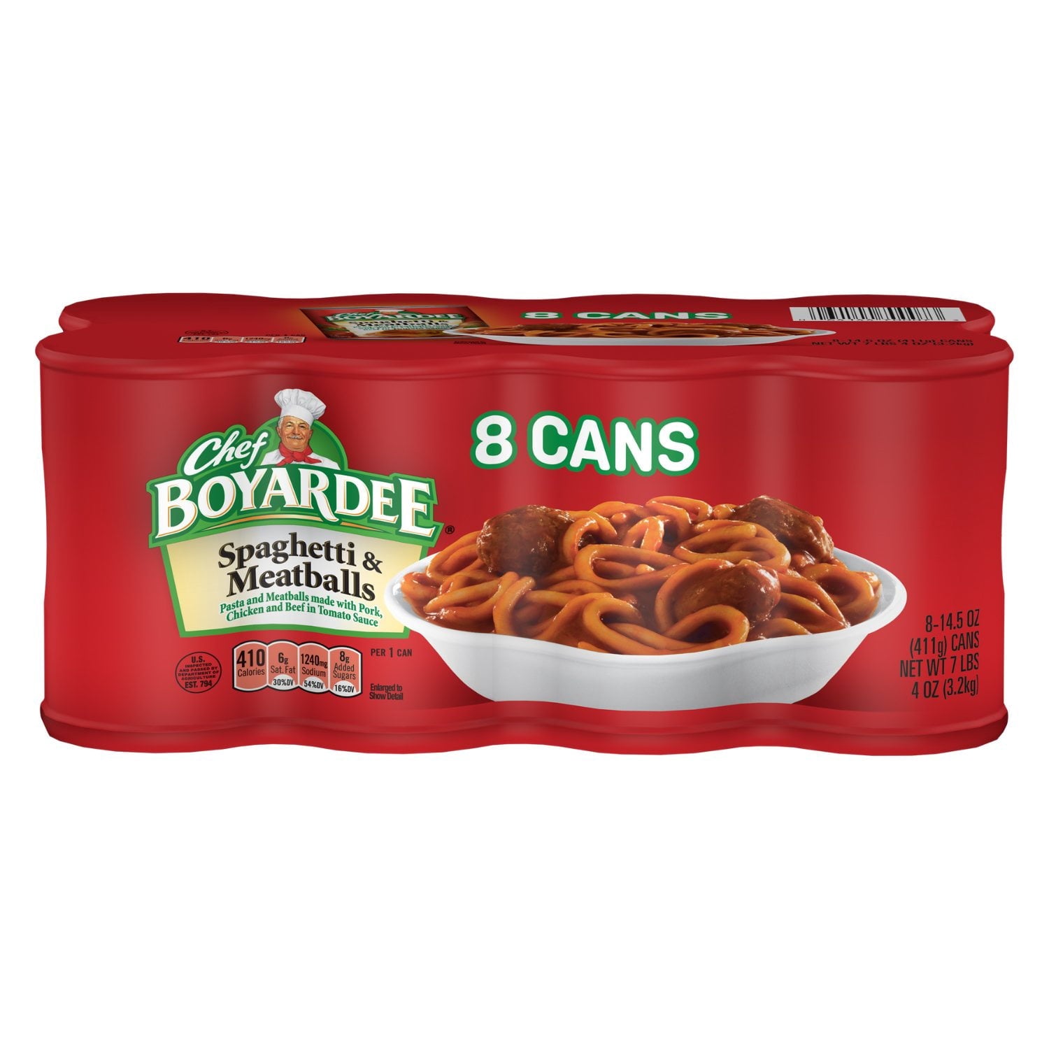 Chef Boyardee Spaghetti and Meatballs, 14.5 oz., 8 pk.