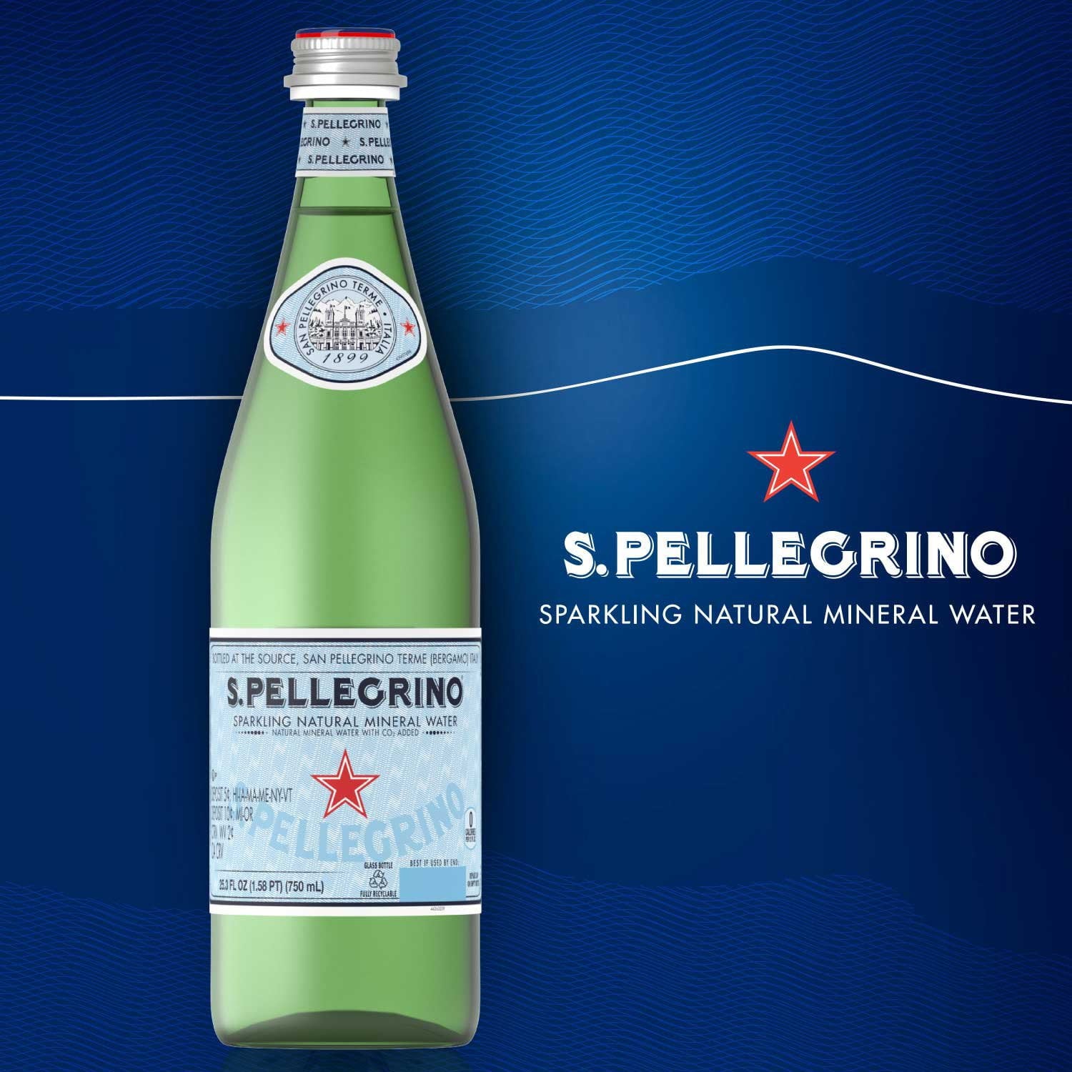 S.Pellegrino Sparkling Natural Mineral Water 25.3 fl. oz., 15 pk.