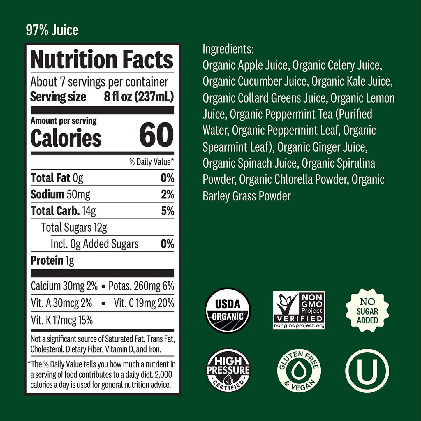 Suja Mighty Dozen Organic Fruit and Vegetable Juice Drink, 59 fl. oz.
