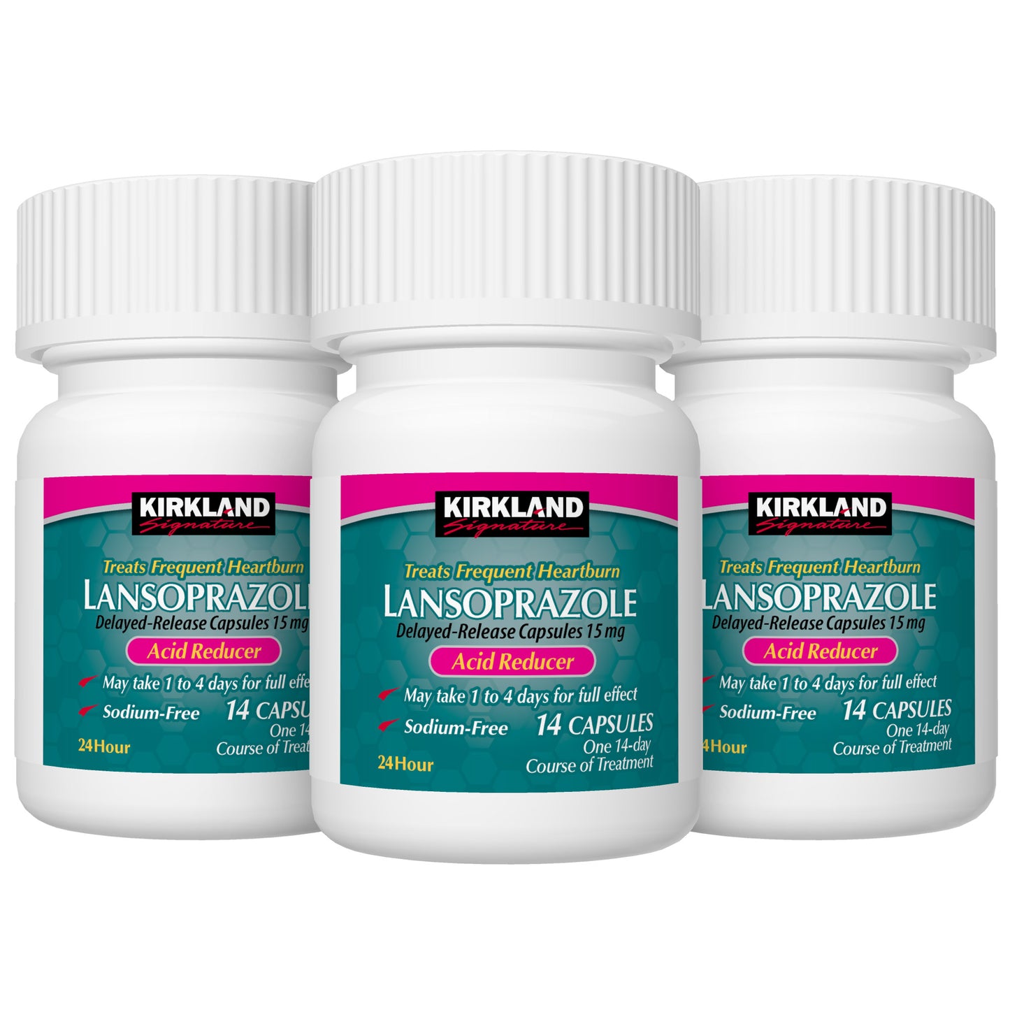 KIRKLAND SIGNATURE LANSOPRAZOLE 15MG CAPS 3 X 14 COUNT