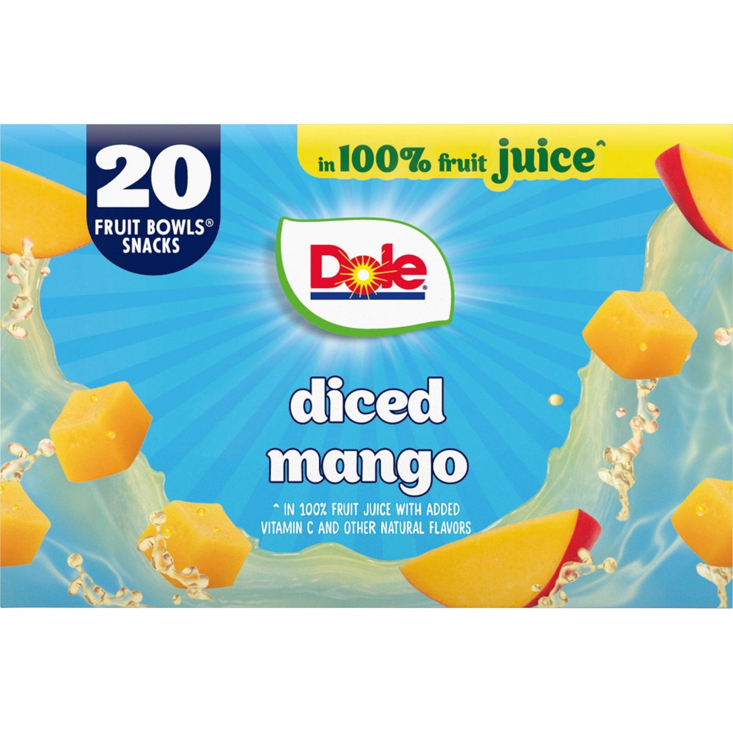 Dole Fruit Bowls Diced Mango in 100% Juice, 4 oz., 20 pk.