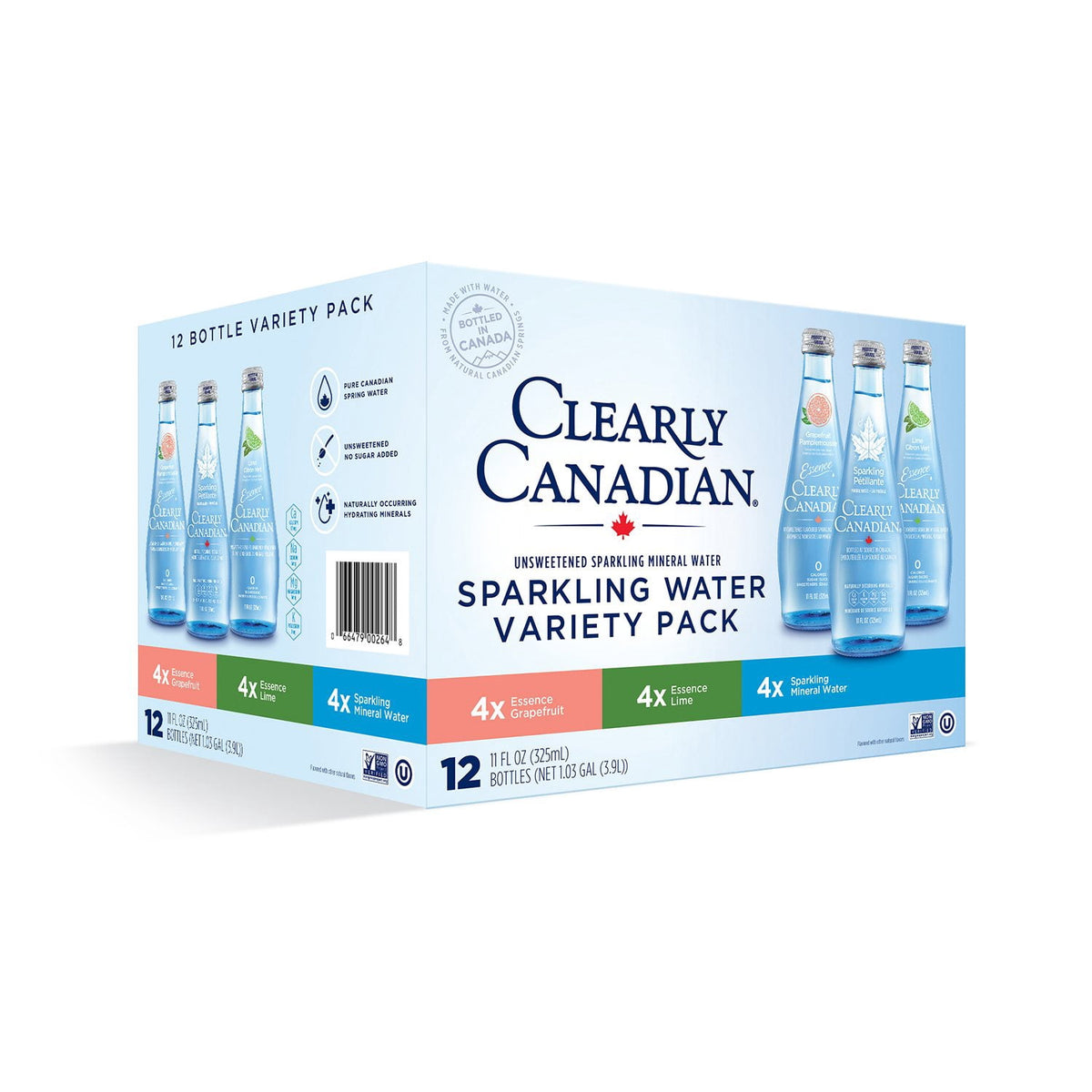 Clearly Canadian Essence Variety Pack, 11 fl. oz., 12 pk.