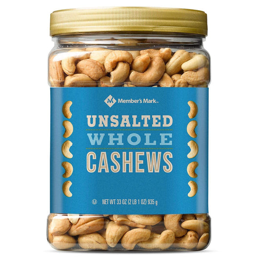 Member's Mark Unsalted Whole Cashews 33 Oz