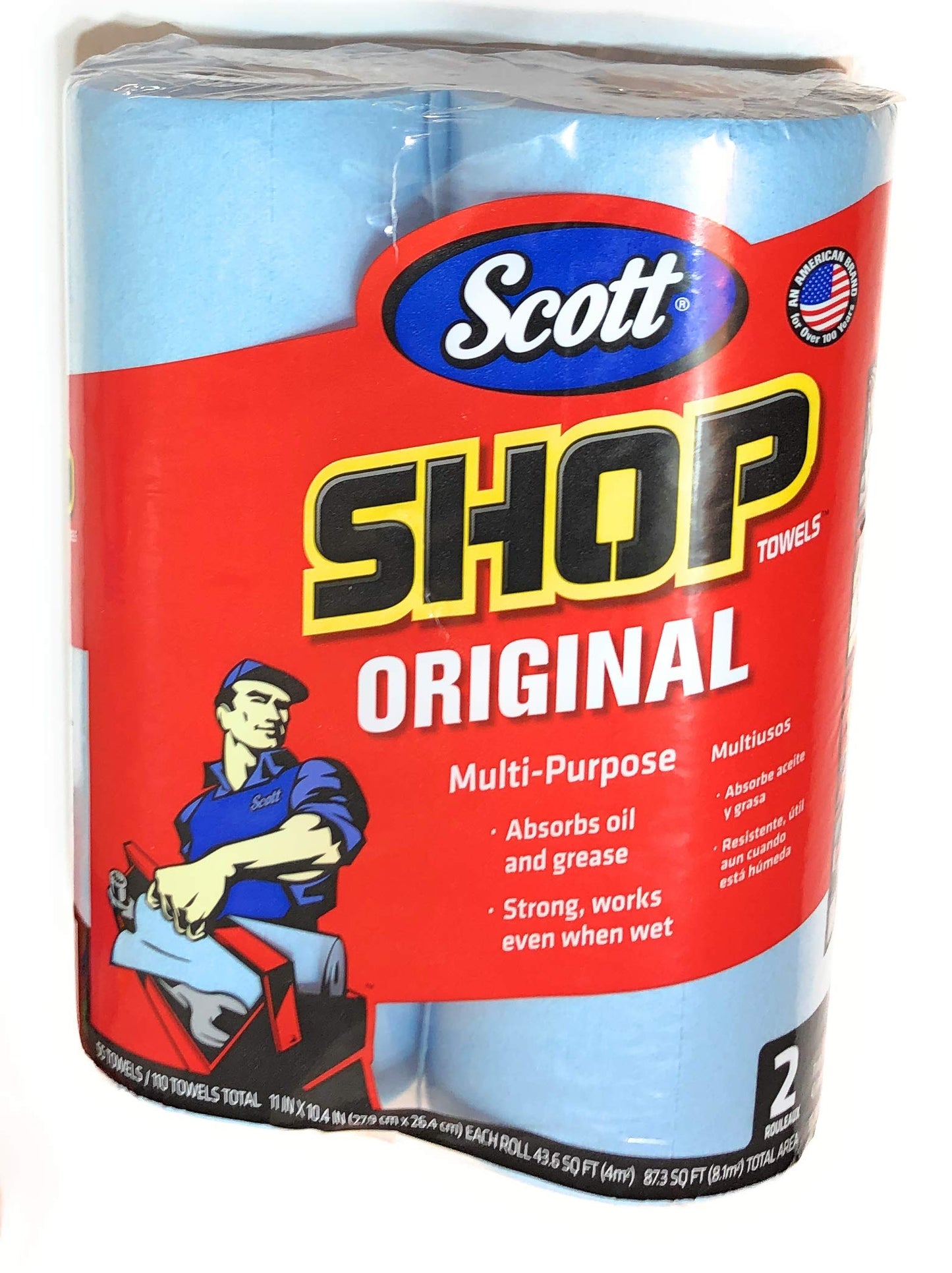 Kimberly-Clark Scott Paper Shop Towels 10.4 in. W x 11 in. L 2 pk