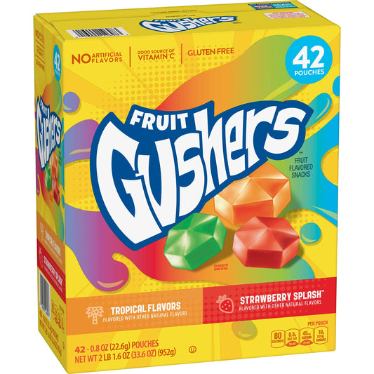 Gushers Strawberry Splash and Tropical Flavors 42 Count