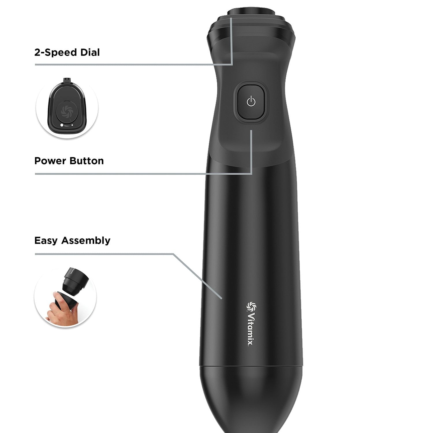 Vitamix 2-Speed Immersion Blender + Whisk Attachment