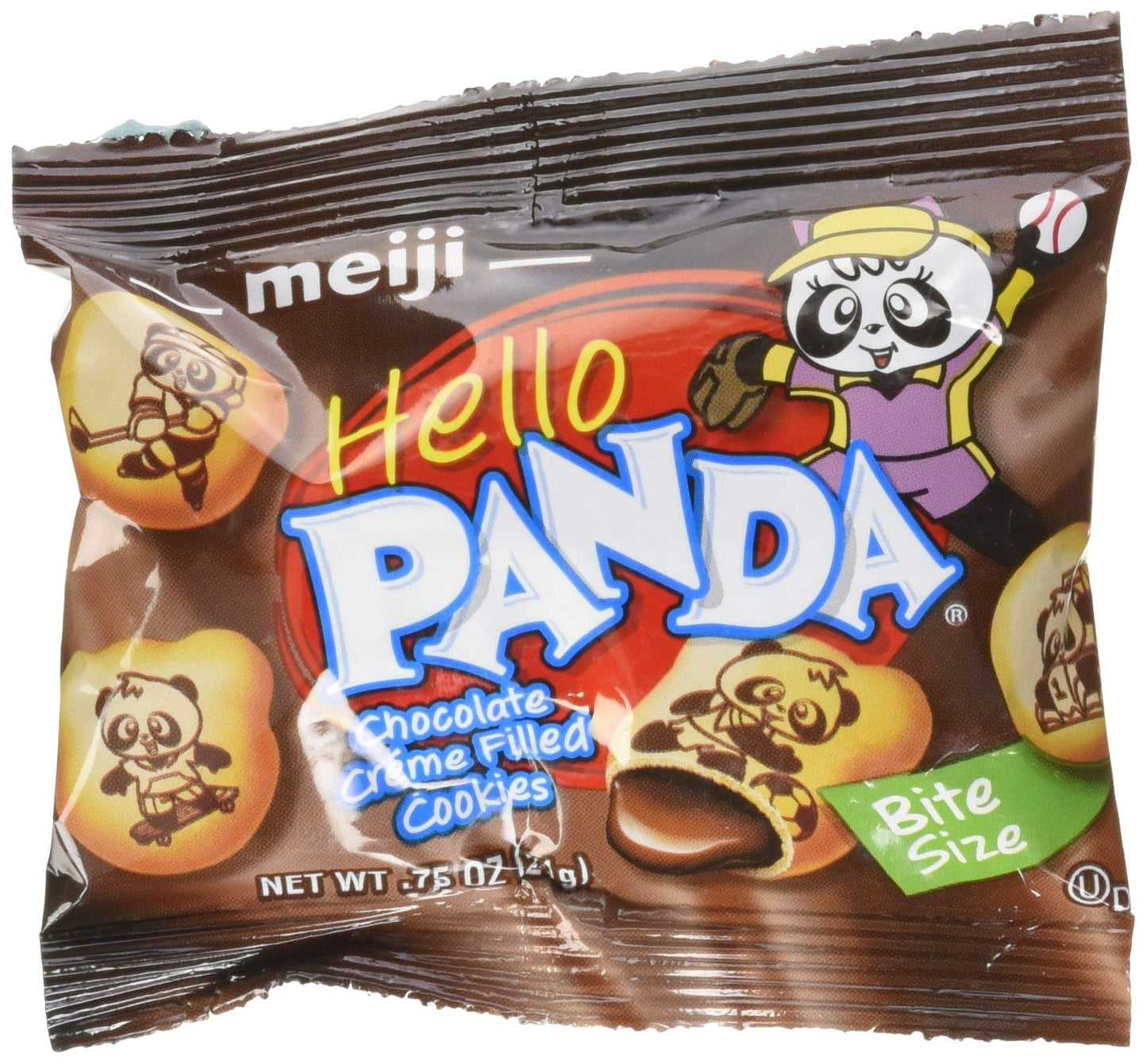 Meiji Hello Panda Chocolate Creme Filled Cookies Jumbo Box - 32 Count (Pack of 2)