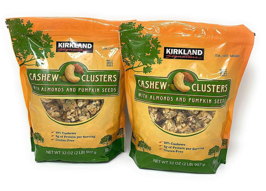 Kirkland Signature Cashew Clusters, 2 lbs (2 Pack)